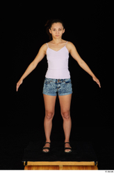 Woman White Slim Female Studio Poses